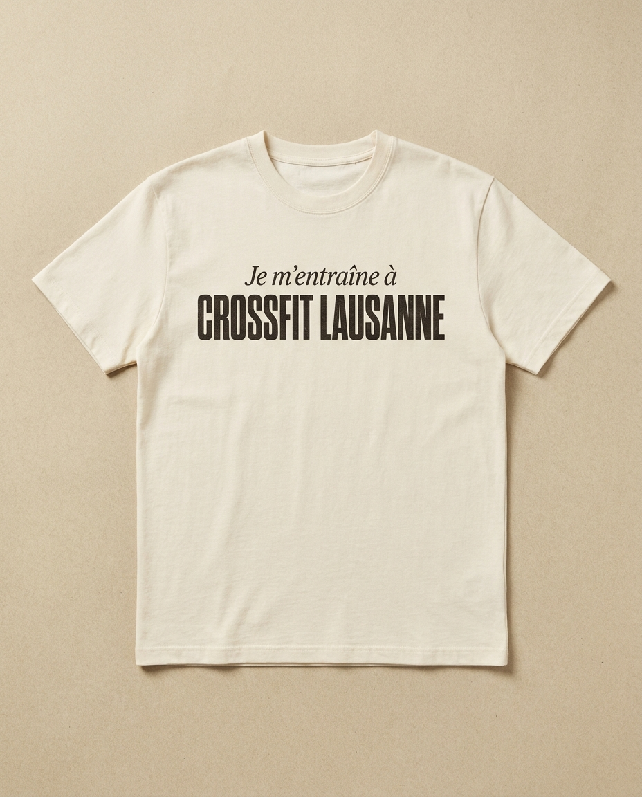T-shirt blanc Crossfit Lausanne — Je m'entraine